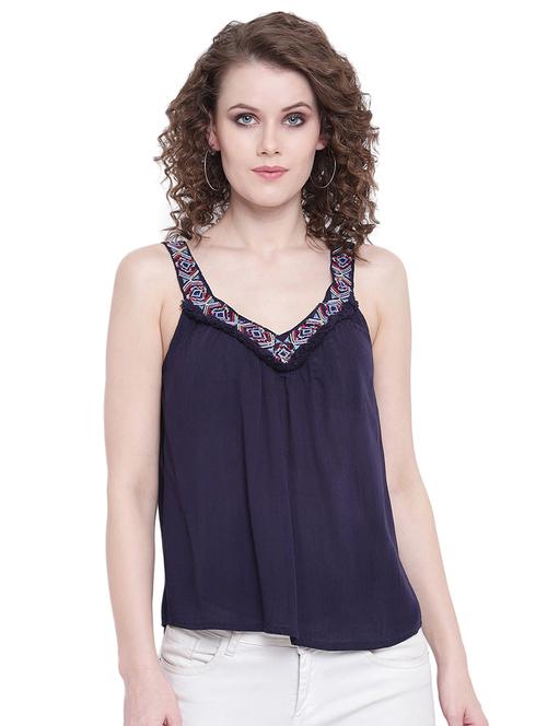 embroidered neck gathered top  - 16574031 - Very Small Image - 1