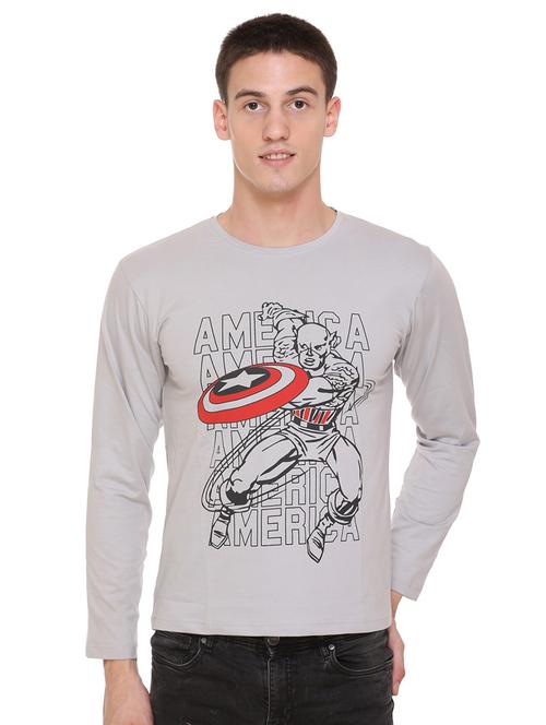 grey printed t-shirt  - 16574501 - Very Small Image - 1
