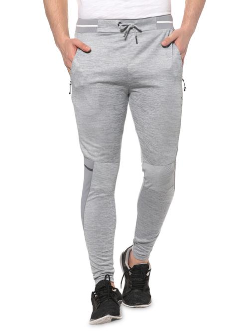 grey solid full length track pant - 16574567 - Very Small Image - 1