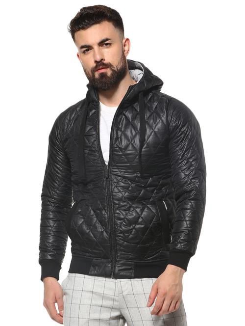 black solid quilted jacket - 16574595 - Very Small Image - 1
