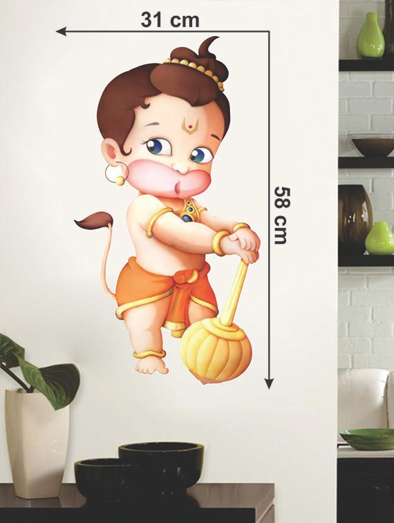 hanuman ji wall sticker for living room - 16576368 - Zoom Image - 2