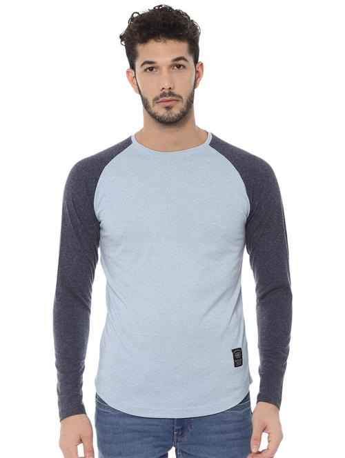 blue solid raglan t-shirt - 16577363 - Very Small Image - 1