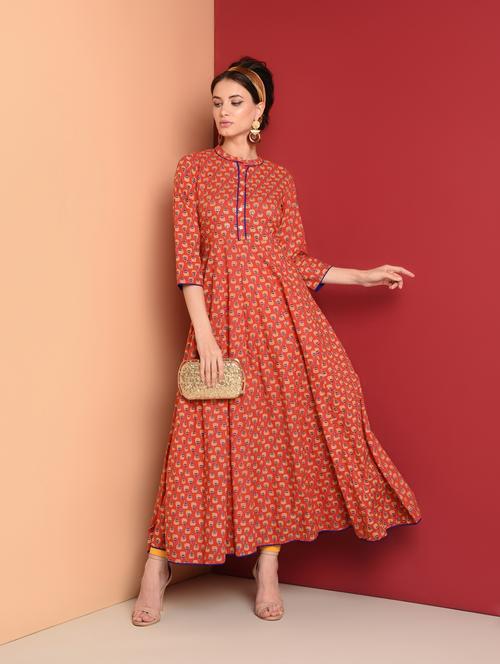 floral a-line kurta - 16577916 - Very Small Image - 1
