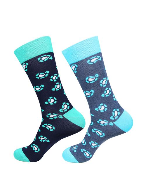 set of 2 multi colored cotton above ankle length sock - 16582163 - Very Small Image - 1