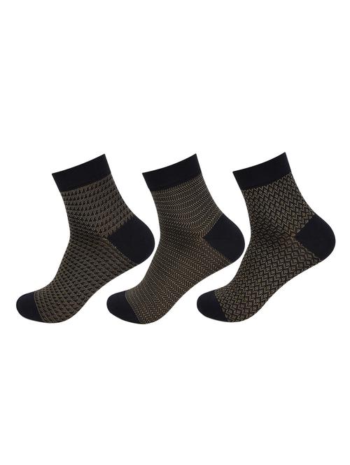 men pack of 3 printed above ankle length socks - 16582175 - Very Small Image - 1