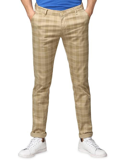 beige checkered chinos  - 16584195 - Very Small Image - 1