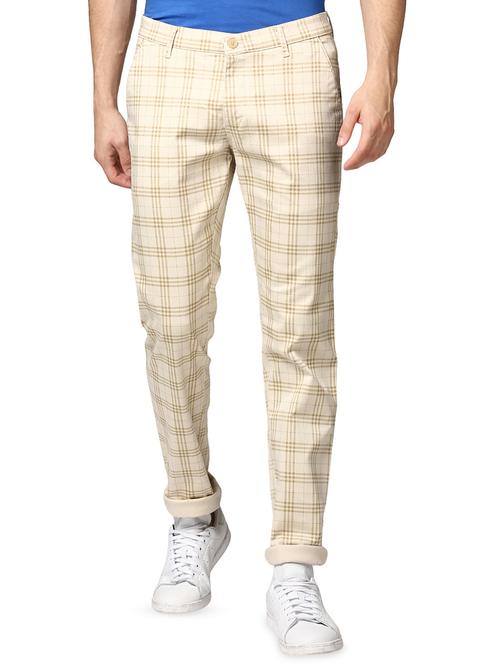 beige checkered chinos  - 16584197 - Very Small Image - 1