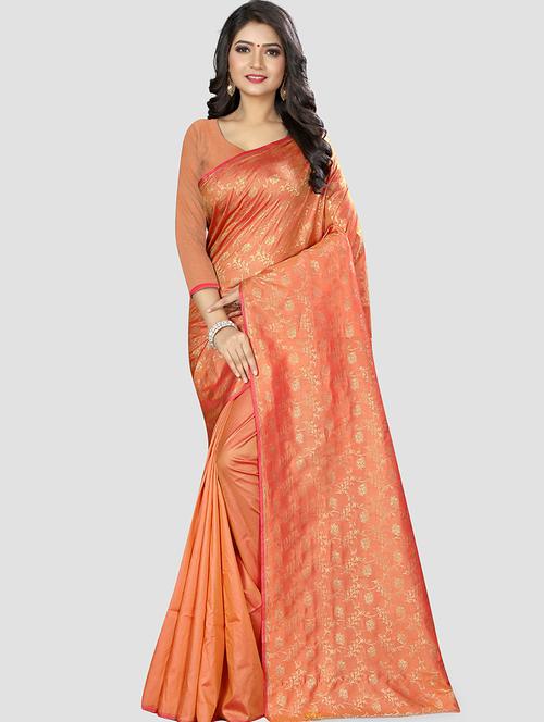 self-design kanjivaram saree with blouse - 16584577 - Very Small Image - 1