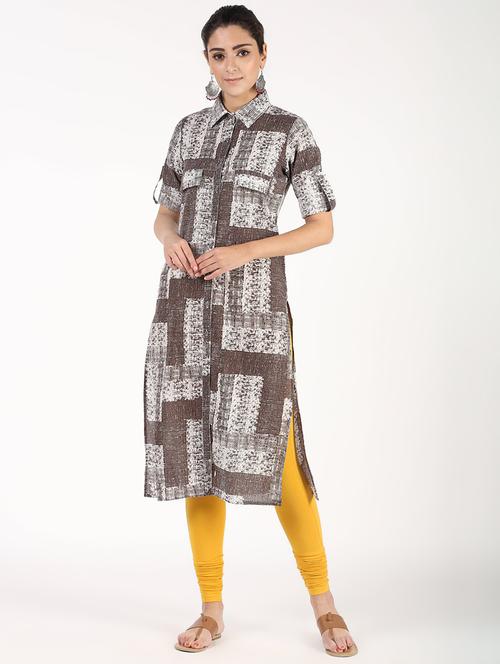 printed straight kurta - 16586322 - Very Small Image - 1