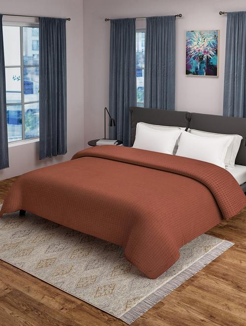 cotton waffle design bed cover  - 16586455 - Very Small Image - 1