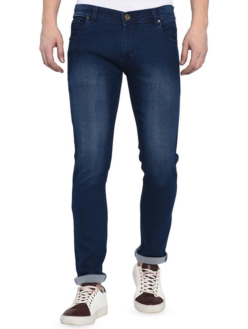 dark blue light washed denim jeans - 16587259 - Very Small Image - 1