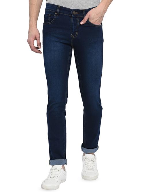 dark blue light washed denim jeans  - 16587287 - Very Small Image - 1