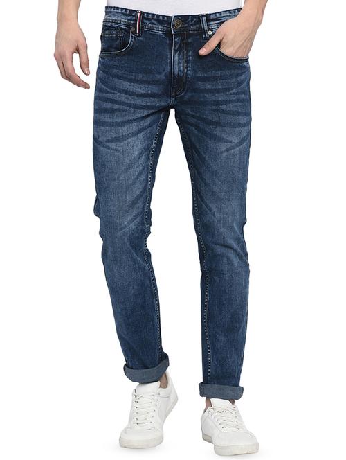 dark blue light washed denim jeans  - 16587301 - Very Small Image - 1