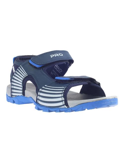 navy blue leatherette back strap floaters - 16589076 - Very Small Image - 1