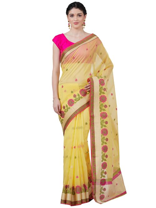 floral banarasi saree with blouse - 16596387 - Very Small Image - 1