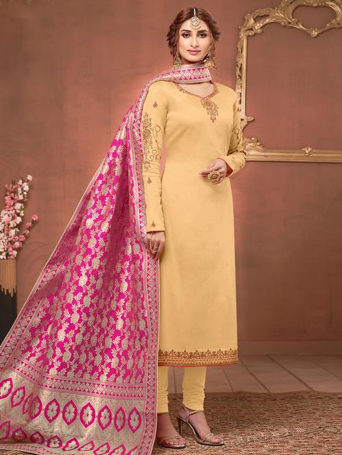 embroidered unstitched suit - 16599809 - Very Small Image - 1
