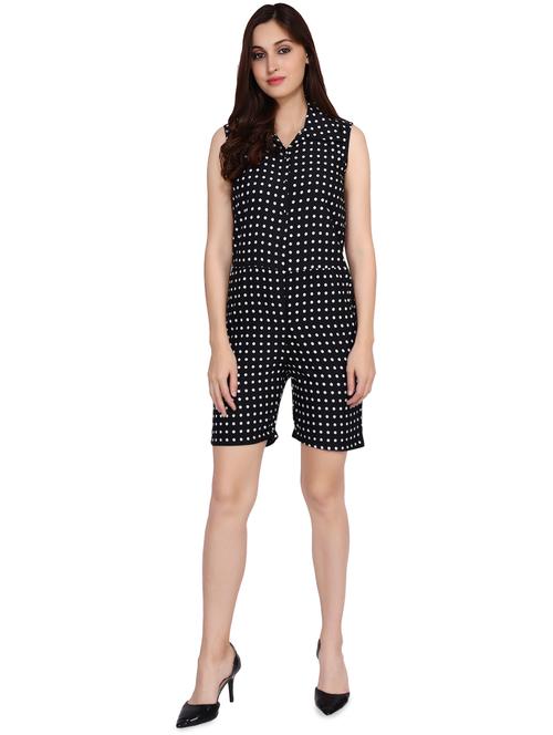 button up polka dots jumpsuit - 16601927 - Very Small Image - 1