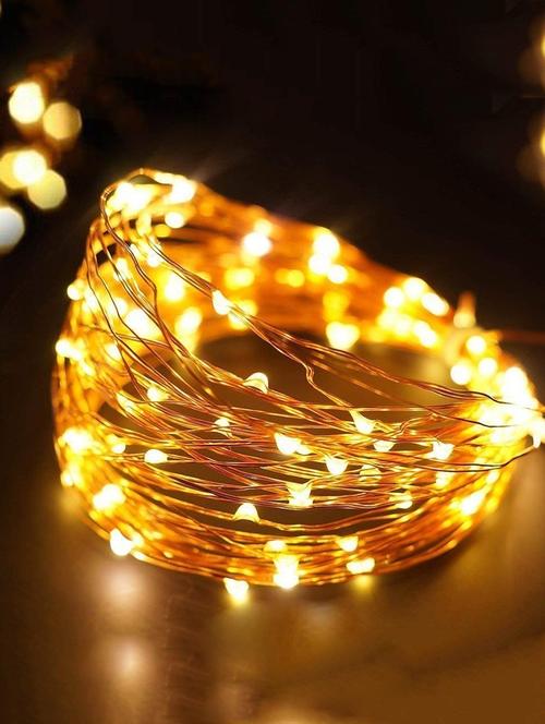 led copper wire string light with adapter   - 16604291 - Very Small Image - 1