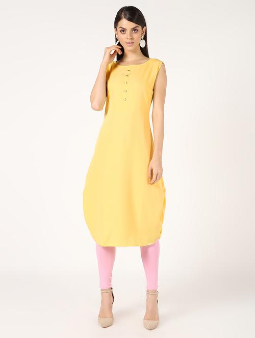 solid straight kurta - 16605488 - Very Small Image - 1