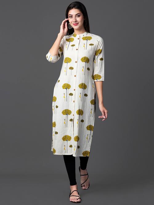 printed straight kurta - 16605775 - Very Small Image - 1