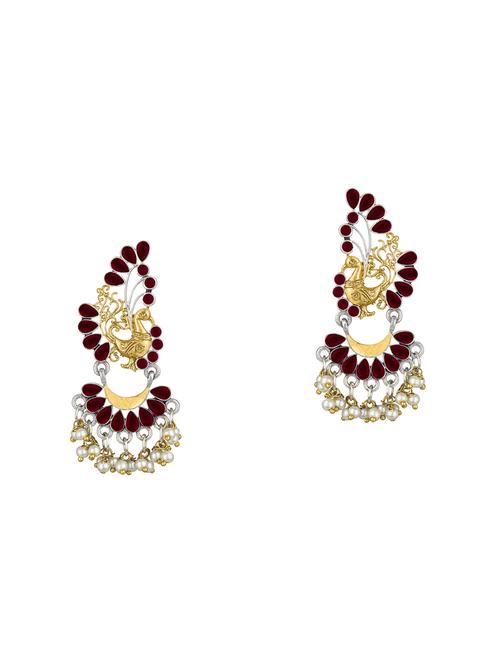 red metal chandellier earring - 16605812 - Very Small Image - 1