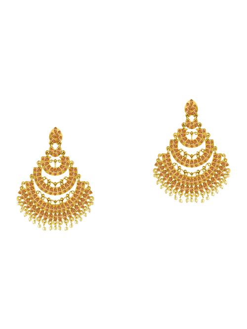 gold metal chandellier earring - 16605818 - Very Small Image - 1
