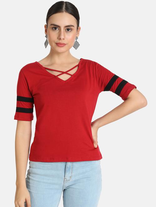 round neck solid tee - 16606067 - Very Small Image - 1