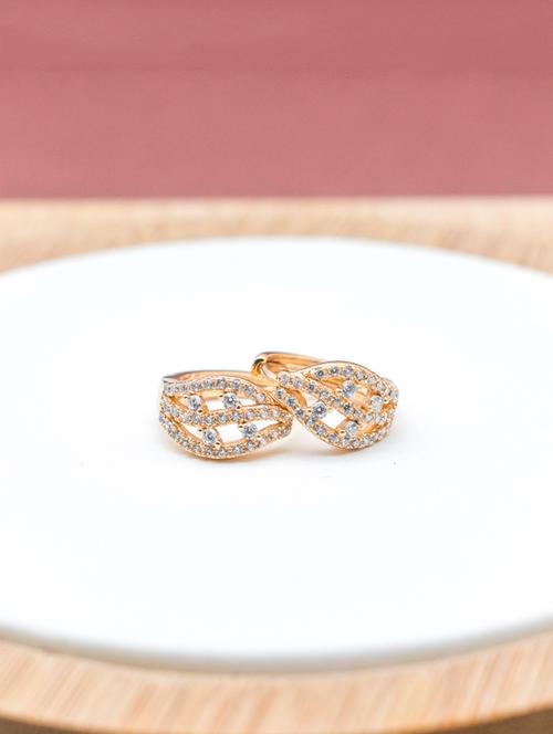 white gold plated drop earring - 16607346 - Very Small Image - 1