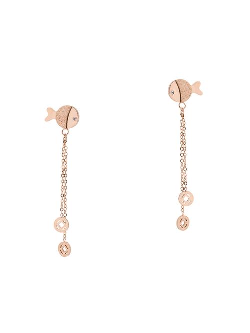gold plated drop earring - 16607497 - Very Small Image - 1