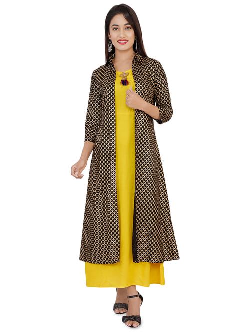 women's layered kurta - 16609571 - Very Small Image - 1