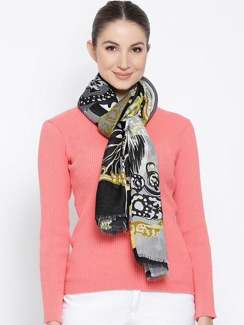 printed wool stole - 16612270 - Very Small Image - 1