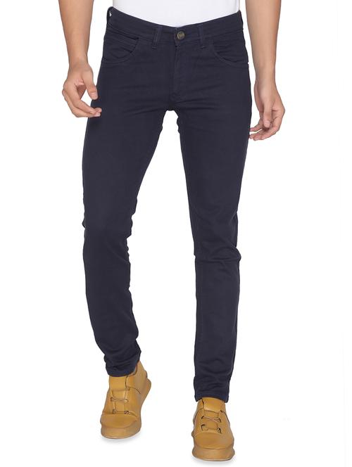 dark blue solid plain jeans - 16613964 - Very Small Image - 1