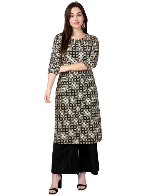 printed straight kurta - 16618162 - Very Small Image - 1
