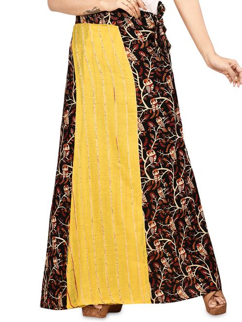 tie knot animal print flared wrap skirt - 16618209 - Very Small Image - 1