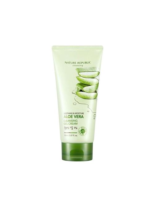 nature republic soothing & moisture aloe vera cleansing gel cream 150ml - 16627472 - Very Small Image - 1