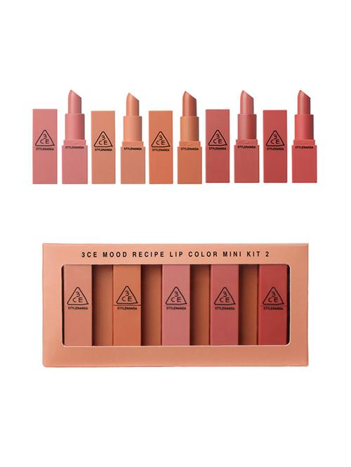 3ce mood recipe lip color mini kit 2 - waterproof matte lip stick (5-color pack set) - 16627944 - Very Small Image - 1