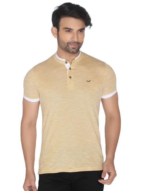 yellow melange t-shirt - 16631078 - Very Small Image - 1