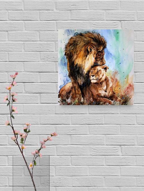 animal print canvas framed painting   - 16632860 - Very Small Image - 1