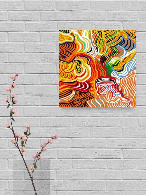 modern abstract canvas framed painting - 16632887 - Very Small Image - 1