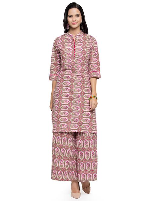 floral printed straight kurta - 16634099 - Very Small Image - 1