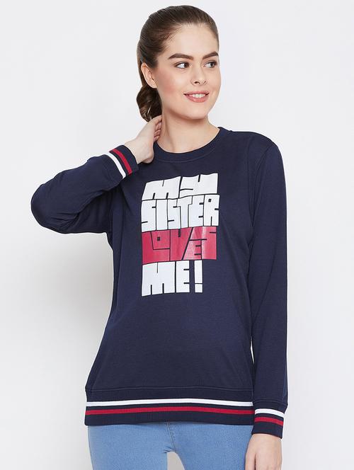 contrast bind quirky sweatshirt - 16634474 - Very Small Image - 1