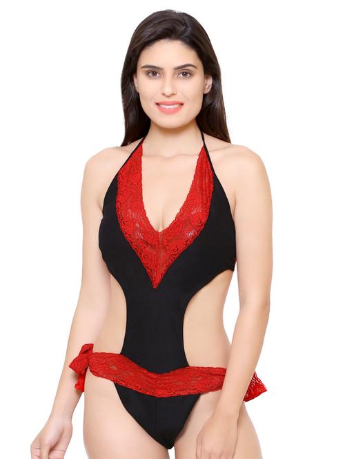 halter neck floral lace babydoll - 16635908 - Very Small Image - 1