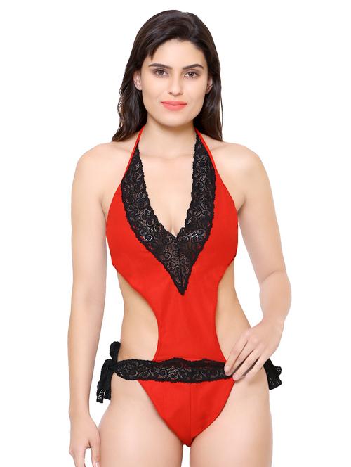 halter neck floral lace babydoll - 16635909 - Very Small Image - 1