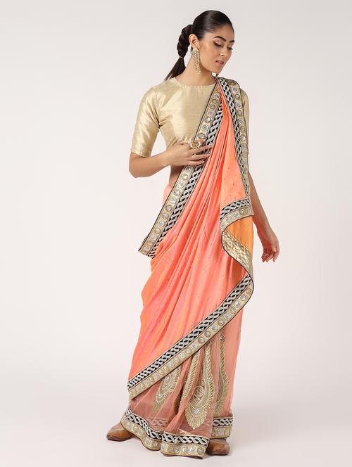 floral embellished saree with blouse - 16637626 - Very Small Image - 1
