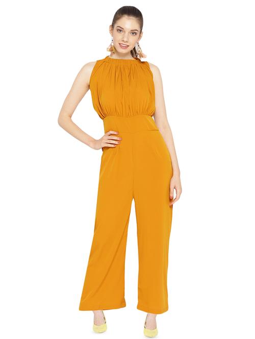 mock neck gathered jumpsuit  - 16637943 - Very Small Image - 1