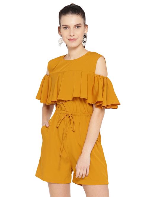 cold shoulder ruffled romper  - 16637957 - Very Small Image - 1