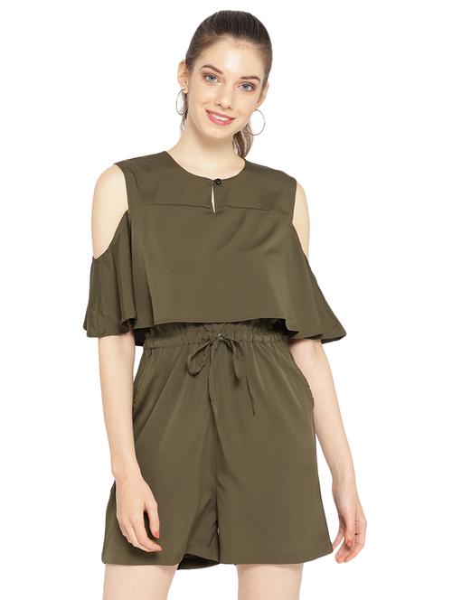 cold shoulder ruffled romper  - 16637960 - Very Small Image - 1