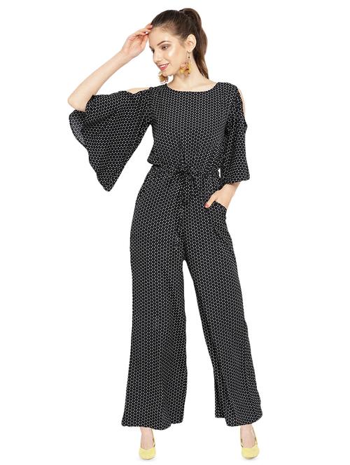 tie front bell sleeved jumpsuit  - 16637968 - Very Small Image - 1