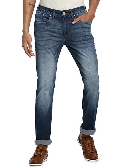 blue heavy washed denim jeans  - 16638299 - Very Small Image - 1