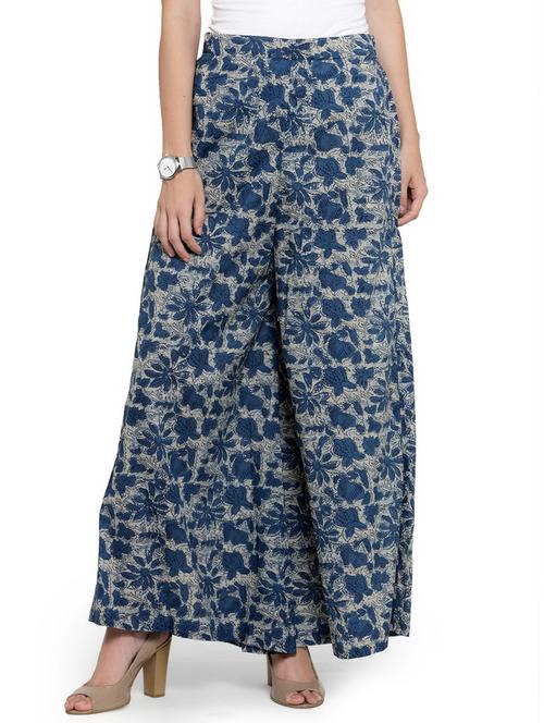 high rise floral palazzo  - 16641485 - Very Small Image - 1